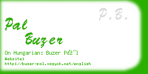 pal buzer business card